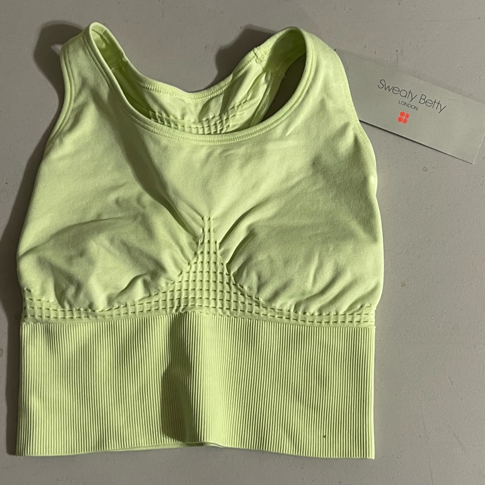 New Green Sweaty Betty Sports Bra Ret. $78
